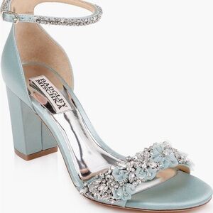Badgley Mischka Women's Blue Embellished Heels